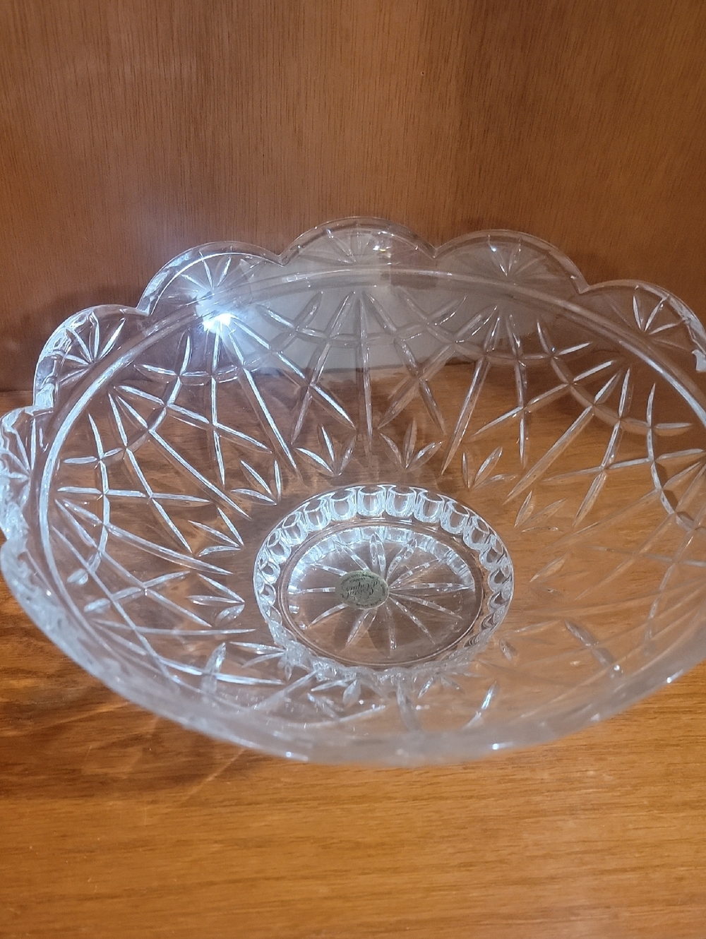 Cristal d'Arques Cut Crystal Patterned Serving Bowl - Clear Glass
